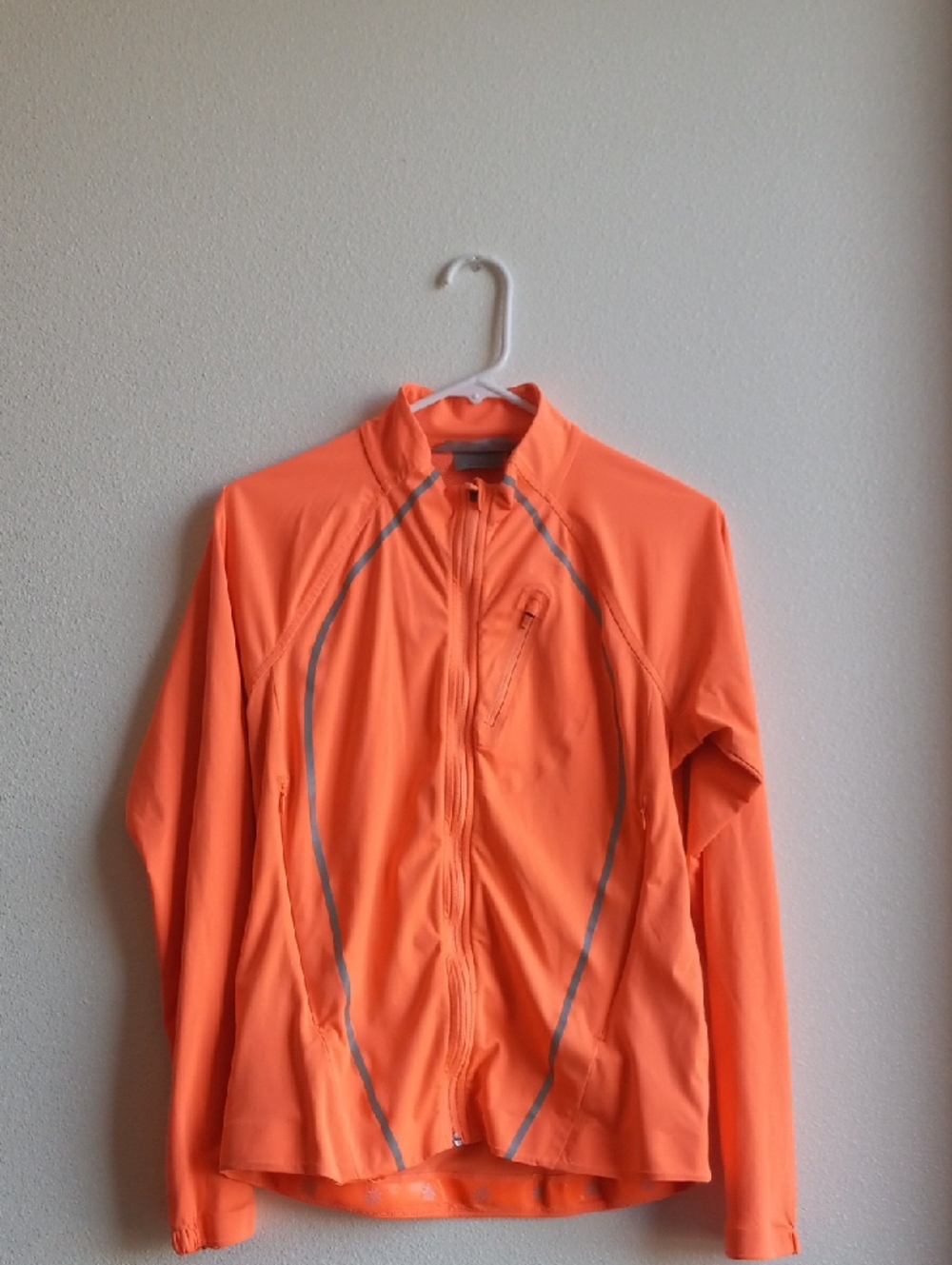 Athleta Women's Bright Orange Lightweight Zip Jacket